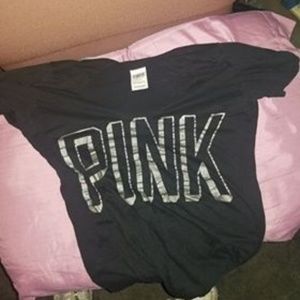 Black PINK Victoria's secret short sleeve t-shirt